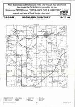 Highland Township, Conception, Indian Creek, Directory Map, Wabasha County 2007